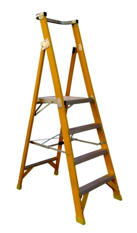 LADDER FIBREGLASS PLATFORM PICKING 1.5M 150KG 5 STEP